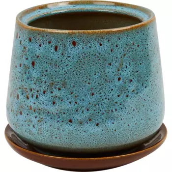 Горшок цветочный Gonchar Скарлет №3 Люкс 12 h13 v1.2 л керамика голубой