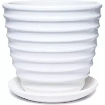 Горшок цветочный Хельсинки 15 h13.8 см v1.4 л керамика белый