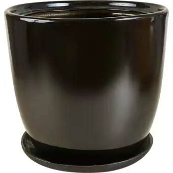 Горшок цветочный Идеал №1 27 h22 см v4.5 л керамика черный