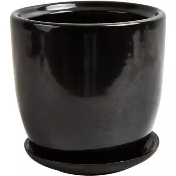 Горшок цветочный Идеал №2 22 h17 см v2.1 л керамика черный