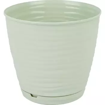 Горшок цветочный Idi Land Saffron 14.6 h13.5 см v1.5 л пластик светло-зеленый