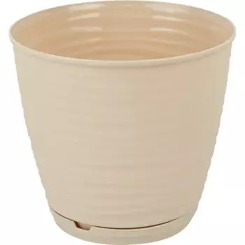Горшок цветочный Idi Land Saffron 14.6 h13.5 см v1.5 л пластик бежевый