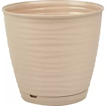 Горшок цветочный Idi Land Saffron 17.6 h16.2 см v2.6 л пластик бежевый