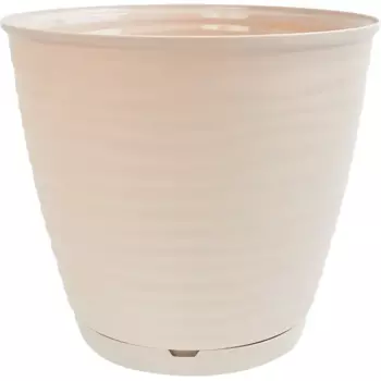 Горшок цветочный Idi Land Saffron 26.7 h24.5 см v9.1 л пластик бежевый