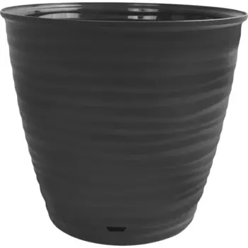 Горшок цветочный Idi Land Saffron 26.7 h24.5 см v9.1 л пластик черный