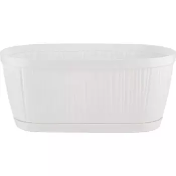 Горшок цветочный Ingreen Barcelona 27.7x14.4x12.2 см v2.7 л пластик белый