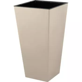 Горшок цветочный Ingreen London Cube 25x25x47 см v19.4 л пластик калифорнийский миндаль