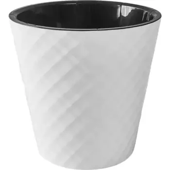 Горшок цветочный Ingreen Manhattan 16 см v1.6 л пластик белый