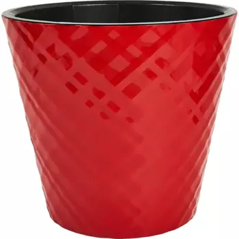 Горшок цветочный Ingreen Manhattan 19 h17.3 см v3.3 л пластик красный