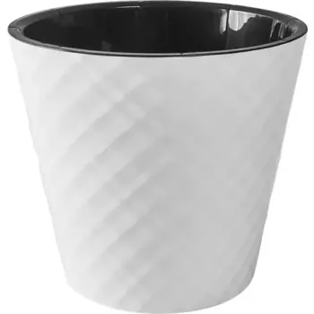 Горшок цветочный Ingreen Manhattan 19 см v3.3 л пластик белый