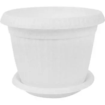 Горшок цветочный Ingreen ø23 h17.5 см v4 л пластик мраморный