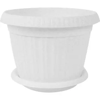 Горшок цветочный ø28 h21.5 см v7.2 л пластик мраморный в ассортименте