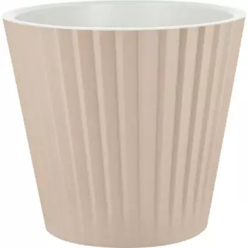 Горшок цветочный Ingreen Sand 19 h17.7 см v3.3 л пластик молочный шоколад