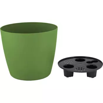 Горшок цветочный Ingreen Vienna 16 h14 см v2 л полипропилен оливковый