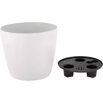 Горшок цветочный Ingreen Vienna 16 h14 см v2 л полипропилен белый жасмин