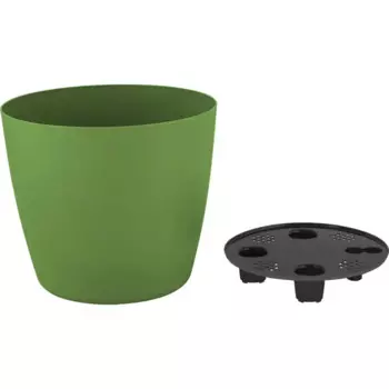 Горшок цветочный Ingreen Vienna 21 h18.4 см v5 л полипропилен оливковый