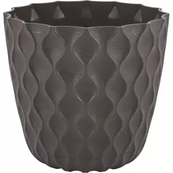 Горшок цветочный Ingreen Wave 17.5 h16 см v2.5 л пластик горький шоколад
