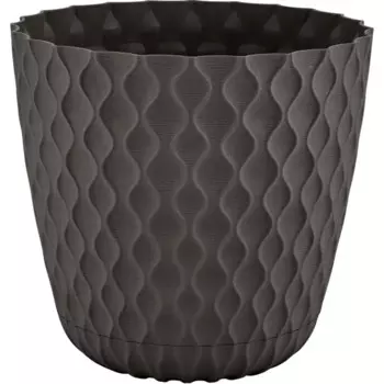 Горшок цветочный Ingreen Wave 20.5 см h25.3 см v4.7 л пластик горький шоколад