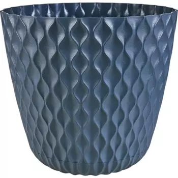 Горшок цветочный Ingreen Wave 27 h25 см v10 л полипропилен серый