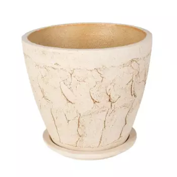 Горшок цветочный Классический №1 35 h29 cм v15 л глина бежевый