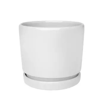Горшок цветочный Клиф 14, h12.8 керамика белый