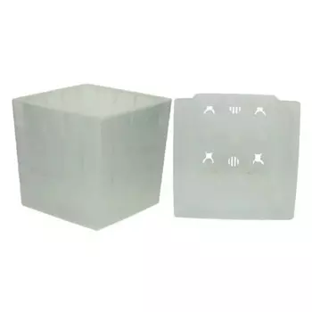 Горшок цветочный Квадро 16 h16 см v3.3 л пластик прозрачный