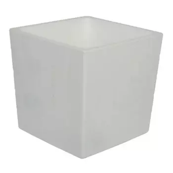 Горшок цветочный Квадро 16 h16 см v3.3 л пластик белый