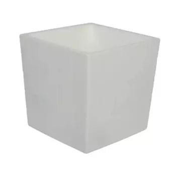 Горшок цветочный Квадро 20 h20 см v6.6 л пластик белый