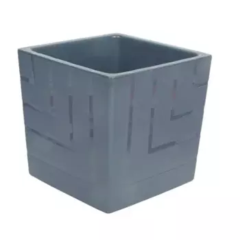Горшок цветочный Квадро 20 h20 см v6.6 л пластик антрацит