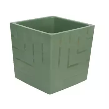 Горшок цветочный Квадро 25 h25 см v13 л пластик нефрит