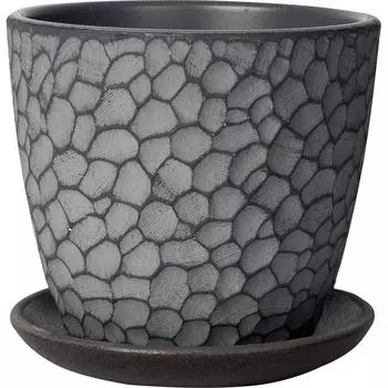 Горшок цветочный Манго ø12 v0.7 л бетон серый