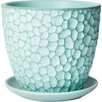 Горшок цветочный Манго 15 v1.3 л бетон бирюзовый