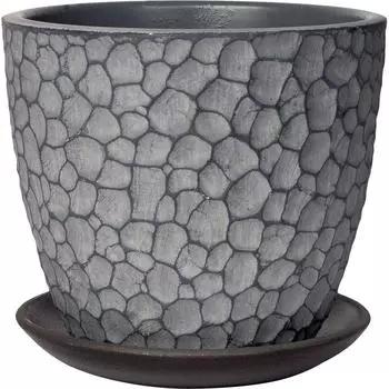Горшок цветочный Манго ø15 v1.3 л бетон серый