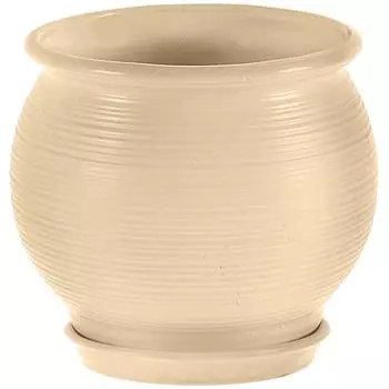 Горшок цветочный Марс 16.2 h13 см v1.8 л керамика бежевый