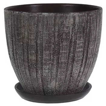 Горшок цветочный Меланж ø22 h20 см v4.8 л керамика коричневый/бежевый