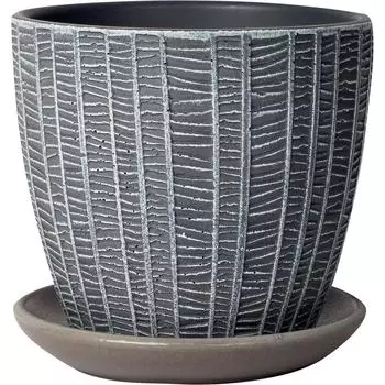 Горшок цветочный Метро ø12 v0.7 л бетон серый