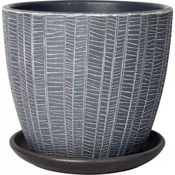 Горшок цветочный Метро ø18 v2.15 л бетон серый