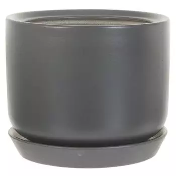 Горшок цветочный Орфей ø15 h15 см v1.2 л керамика тёмно-серый