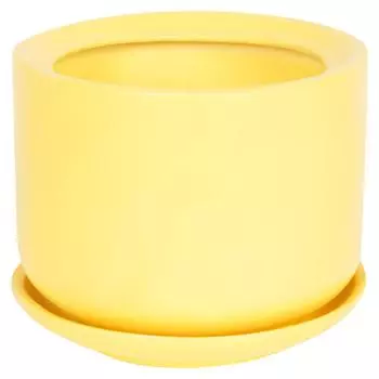 Горшок цветочный Орфей ø15 h15 см v1.2 л керамика жёлтый