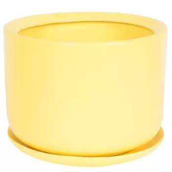 Горшок цветочный Орфей ø19 h19 см v3 л керамика жёлтый