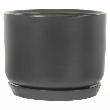 Горшок цветочный Орфей ø24 h24 см v6 л керамика тёмно-серый