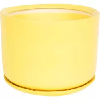 Горшок цветочный Орфей ø24 h24 см v6 л керамика жёлтый