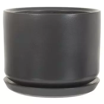 Горшок цветочный Орфей ø29 h29 см v12 л керамика тёмно-серый