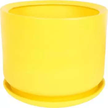 Горшок цветочный Орфей ø29 h29 см v12 л керамика жёлтый