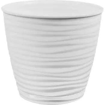 Горшок цветочный Saffron 14.6 h13.5 см v1.5 л полипропилен белый
