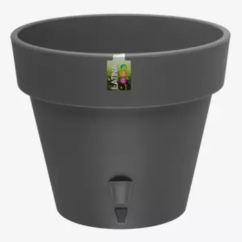 Горшок цветочный Santino Латина 20 h17.5 см v3.7 л пластик антрацит