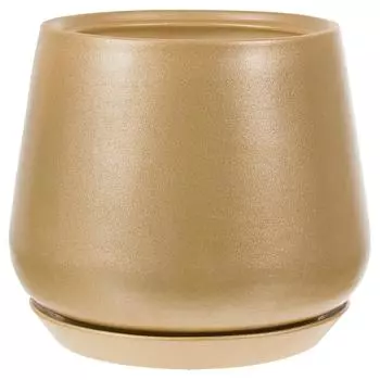 Горшок цветочный Скарлет ø19 h22 см v5.5 л керамика золотой