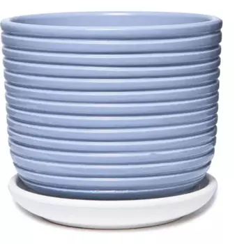 Горшок цветочный Спин 19 h16.1 см v2.9 л керамика серый