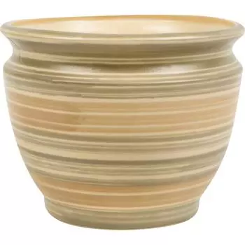 Горшок цветочный Уют ø17.6 h13.5 см v2 л керамика бежевый/серый