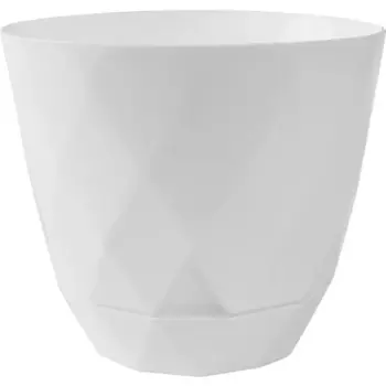 Горшок для цветов Idi Land Laurel 22 h19 см v4.5 л пластик белый